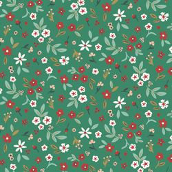 Holiday Floral in Crisp Green