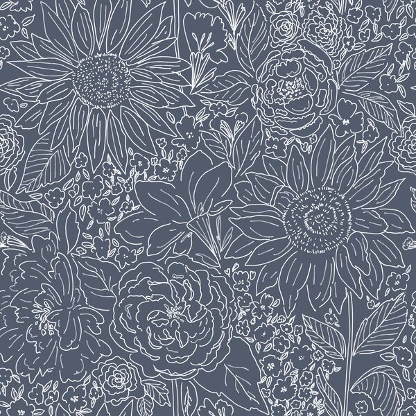 Paperie in Navy Petal