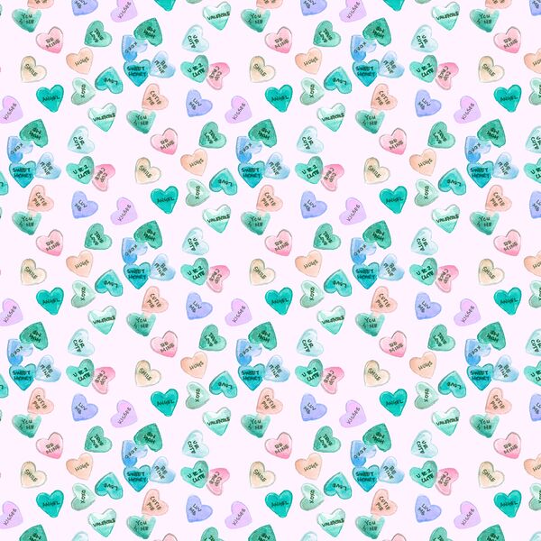 Little Conversation Hearts in Light Sugar Pink