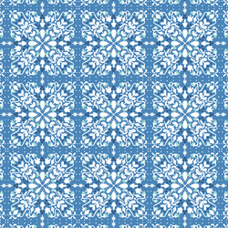 Snow Flakes in Blue Jay