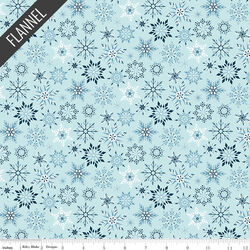 Winter Magic Snowflakes Flannel in Aqua