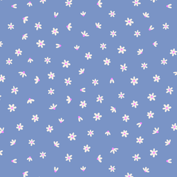 Woodland Daisies in Periwinkle