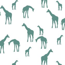Giraffe Silhouette in Agate on White