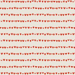 Striped Hearts in Ivory