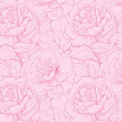 Peony Sketch in Camellia Pink