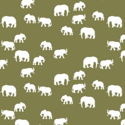 Elephant Silhouette in Jungle