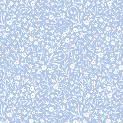 Tea Party Calico in London Blue
