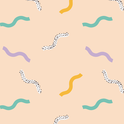 Squiggles in Peach