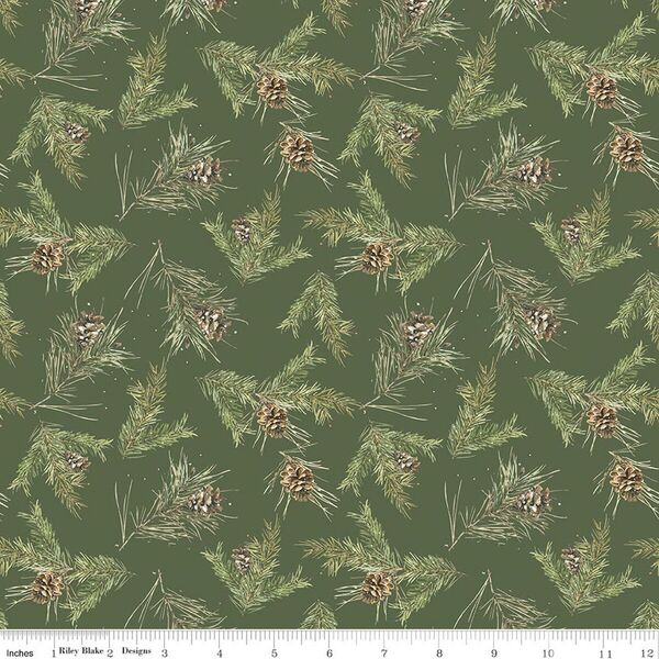 Pinecones in Green