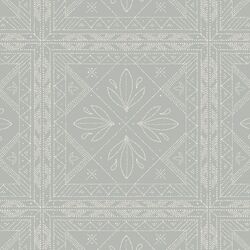 Dotted Tile in Cream on Grey
