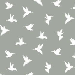 Hummingbird Silhouette in Sage