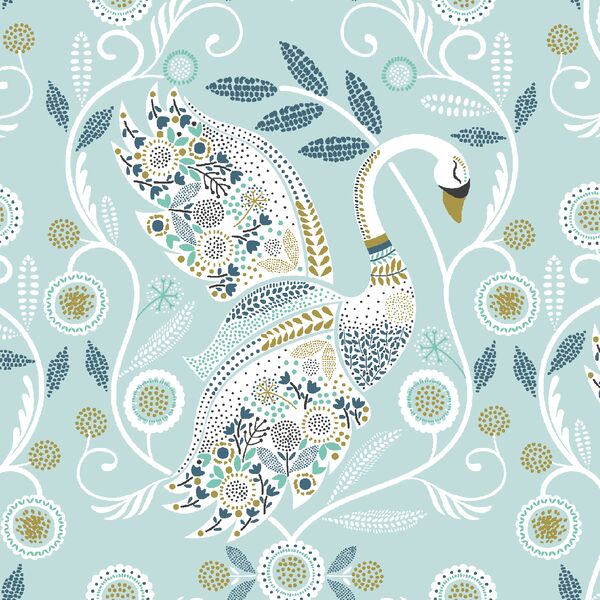 Arabesque in Glacier Blue