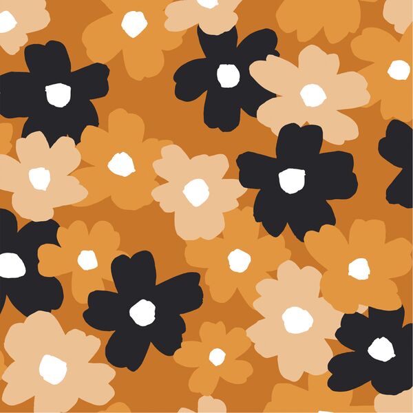 Large Fall Floral in Burnt Orange