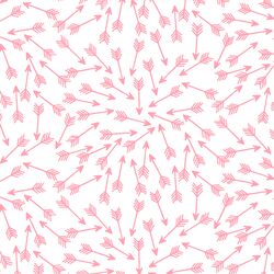 Arrows in Rose Pink on White