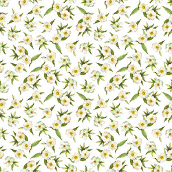 Small Floral in White
