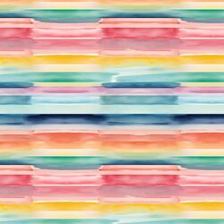 Painted Rainbow Stripe in Jardin