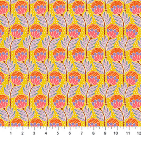 Bouncy Blooms in Saffron