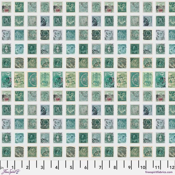 Stamps in Teal