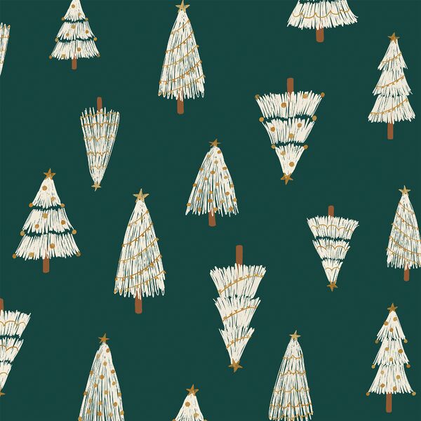 Christmas Trees in Emerald Green