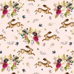 Large Autumn Bunnies in Pale Peach