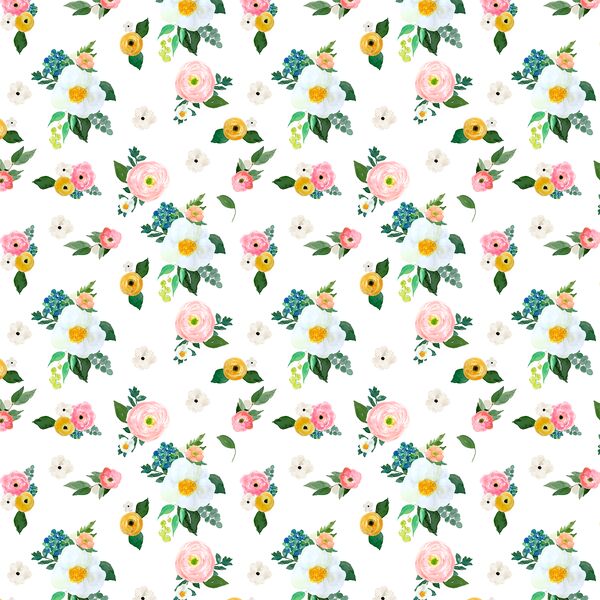 Small Spring Blossoms in White