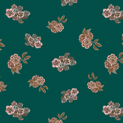 Rose and Daisy Bouquet in Mallard