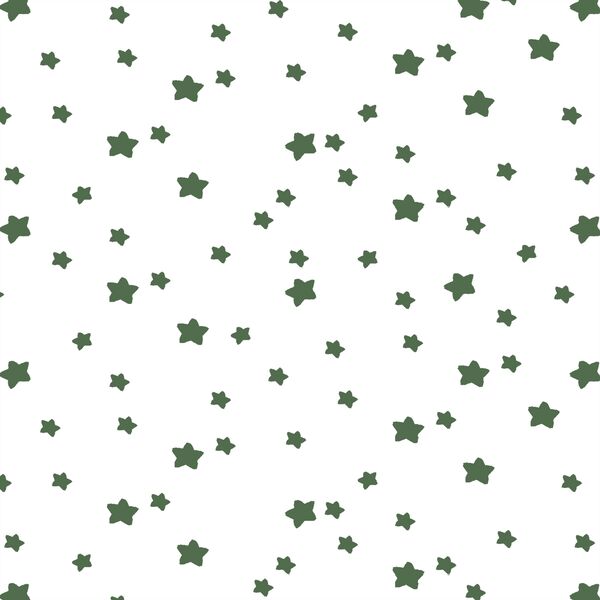 Star Light in Kale on White