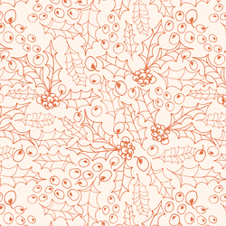 Holly Sketch in Tomato on Cloud