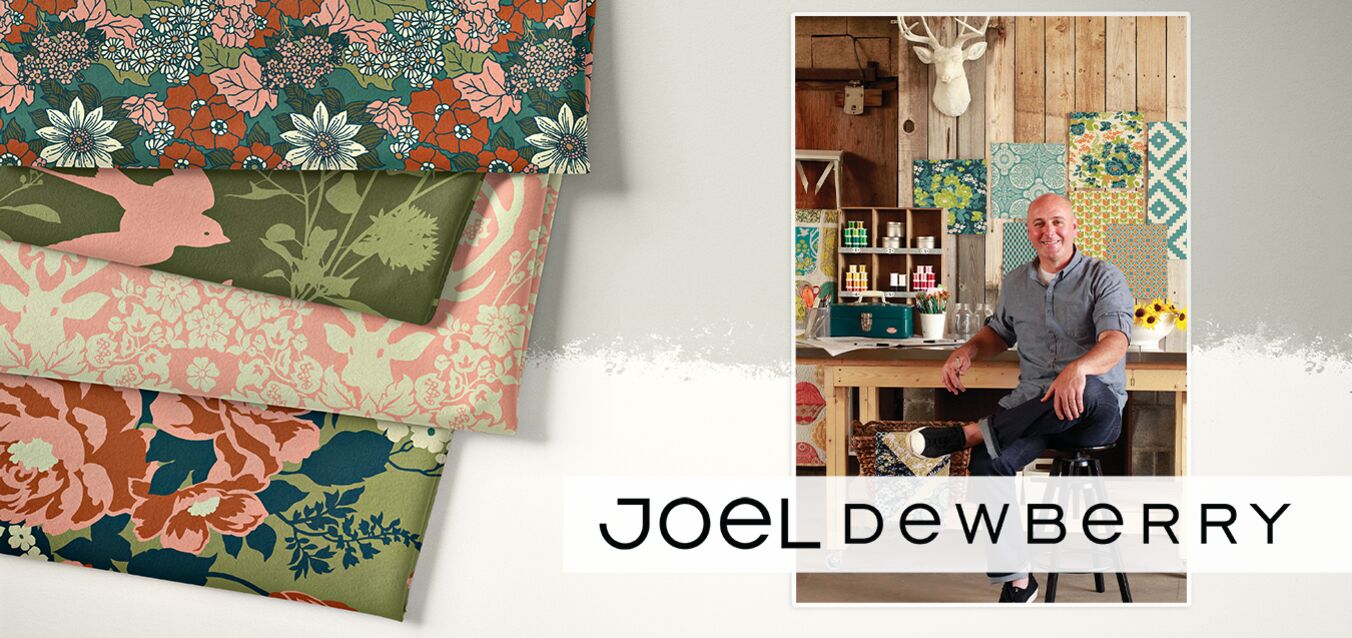 Tissu Joel Dewberry - Westminster PWJD058 Coquelicot Vierge Notting Hill 1/2 Yard OOP