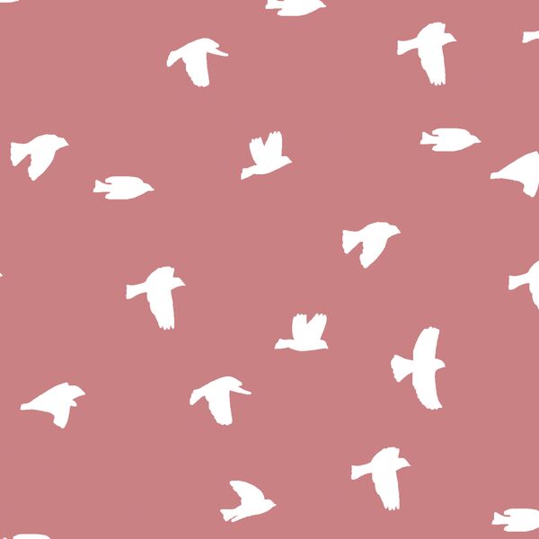 Flock Silhouette in Berry