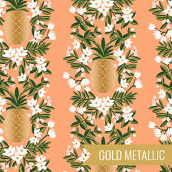 Pineapple Stripe in Peach Metallic