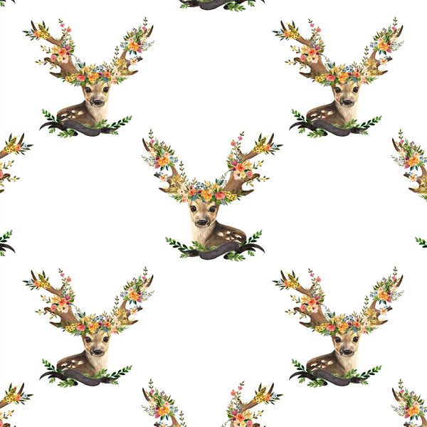 Large Meadow Deer in White