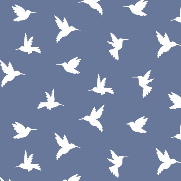 Hummingbird Silhouette in Azurite