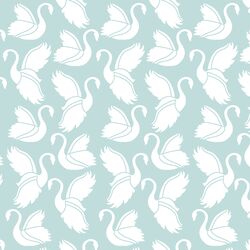 Swan Silhouette in Glacier Blue