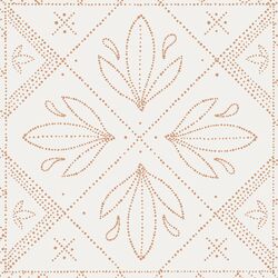 Large Dotted Tile in Tawny on Off White
