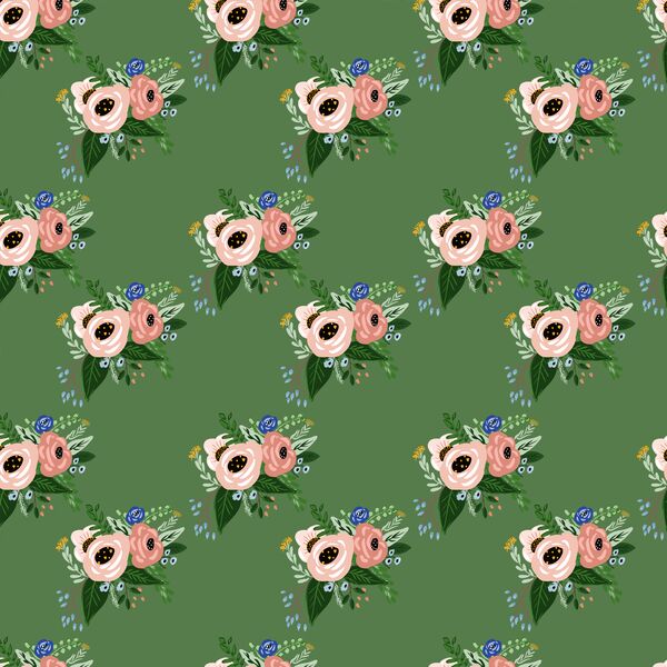 Summer Woodland Bouquet in Muted Green