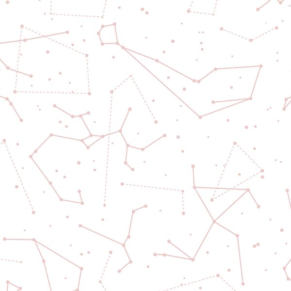 Star Charts in Blush on White