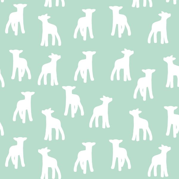 Lamb Silhouette in Mint
