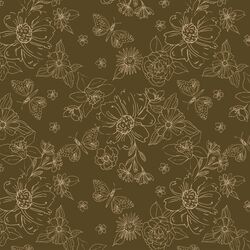 Sketched Florals in Chocolate