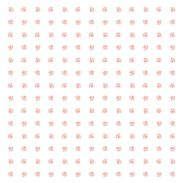 Paw Prints in Sugar Pink