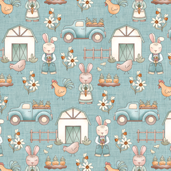 Carrot Farm in Blue