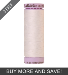 White (9105-2000) - Silk Finish Cotton 50wt - 164 Yards (3 Pack)