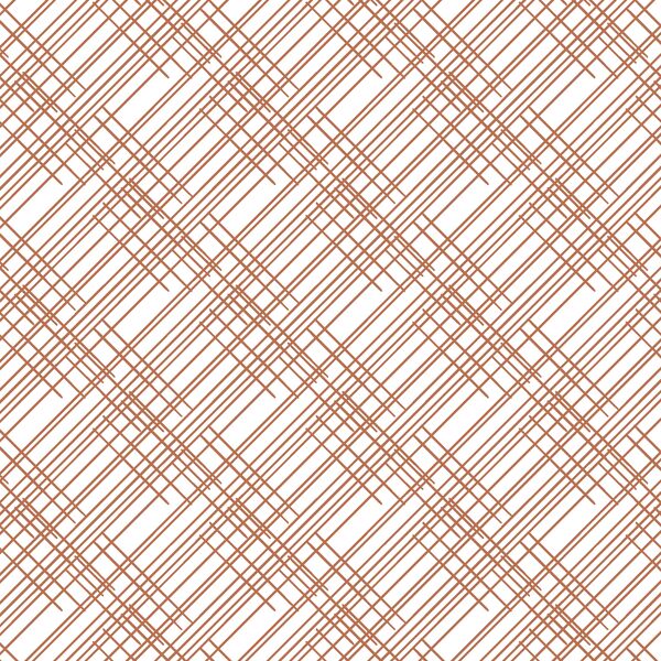 Thatched in Terracotta on White