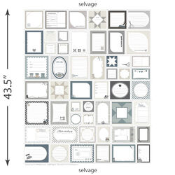 Quilt Label Panel in Grayscale
