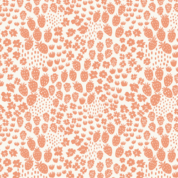 Berry Meadows in Peach on Cream