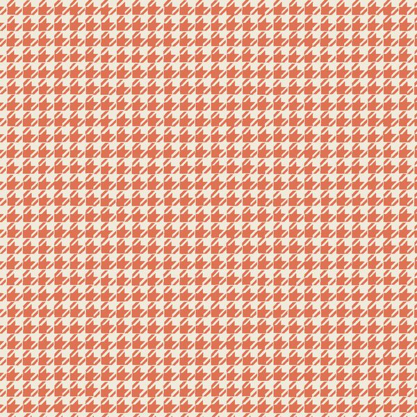 Houndstooth in Lipstick Red and Cream