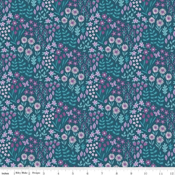 Floral in Blue