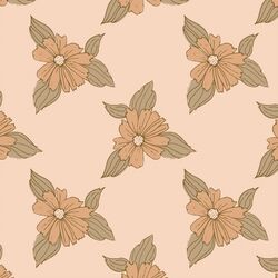 Big Peachy Pink Floral in Serenity