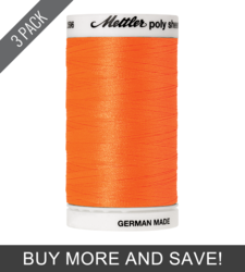 Orange (2596-1106) - Poly Sheen - 875 Yards (3 Pack)