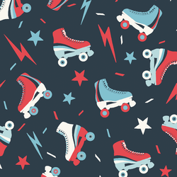 Rolling with the Stars in Sea Blue